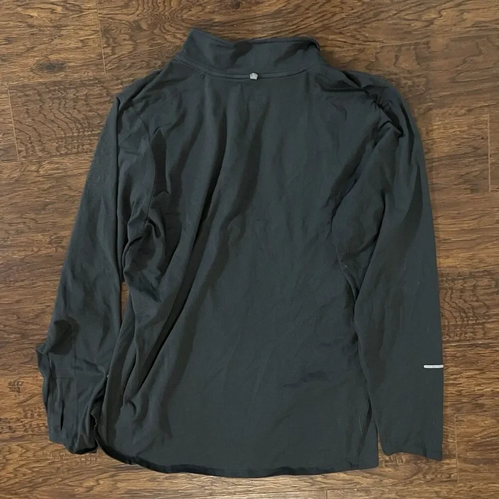 Nike Element Dri-Fit Quarter Zip Mens XL Gray Running Top Thumb Holes - Picture 5 of 5